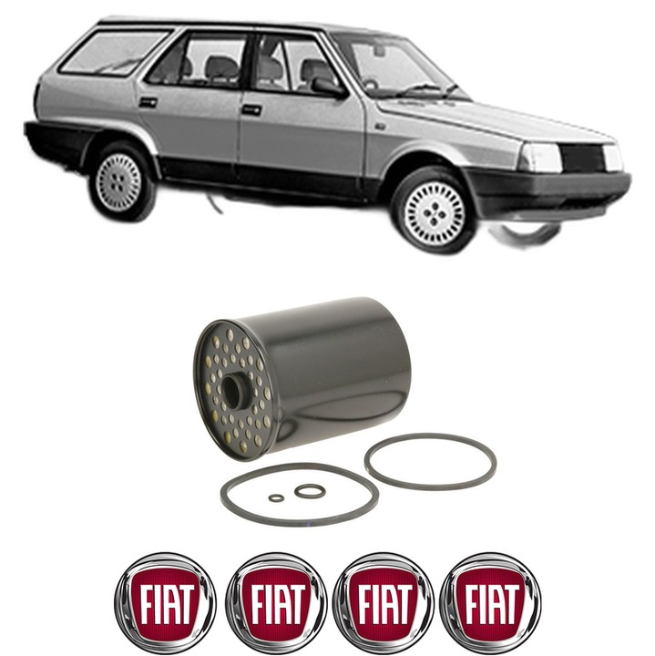 Filtru combustibil FIAT REGATA Weekend (138_) 65 Diesel 1.9 din 1984-1989 KW 48 CP 65 CMC 1929, Bosch, Auto, 4x Stickere auto cu FIAT