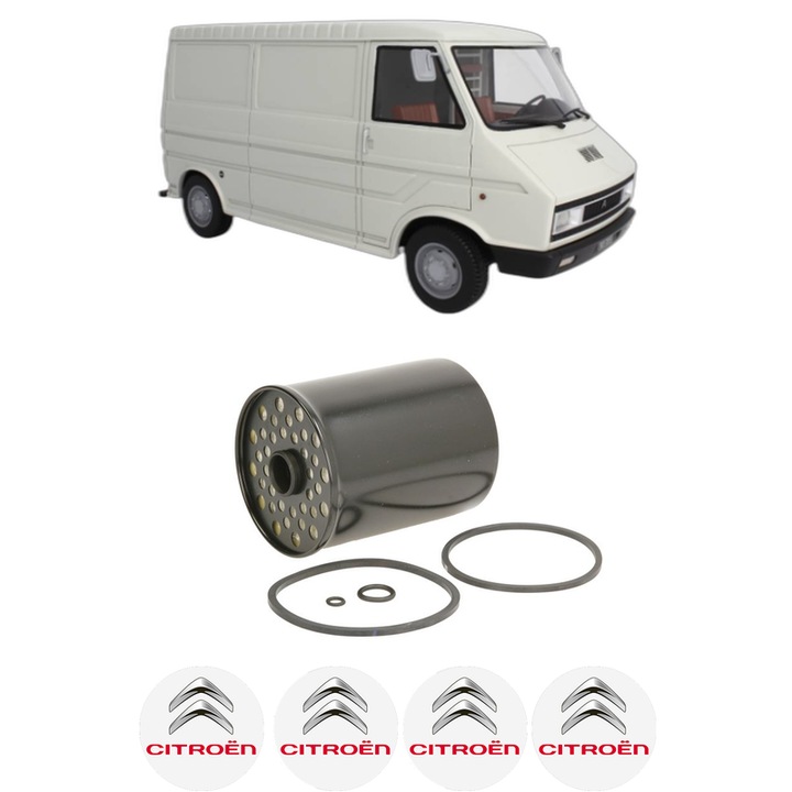 Filtru combustibil CITROEN C35 Van 2.5 D din 1980-1994 KW 51 CP 69 CMC 2498, Bosch, Auto, 4x Stickere auto cu CITROEN