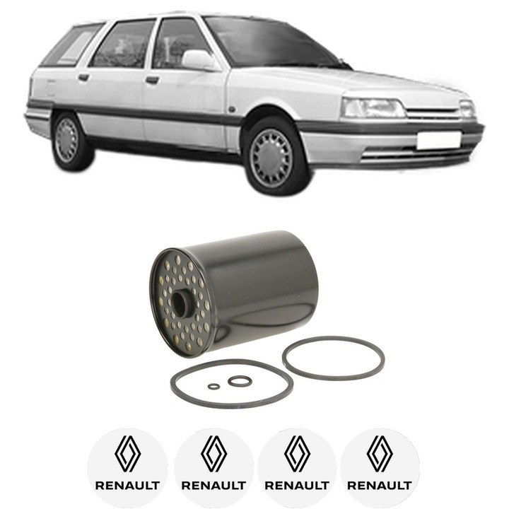Filtru combustibil RENAULT 21 Estate (K48_) 2.1 D (K480) din 1992-1995 KW 51 CP 69 CMC 2068, Bosch, Auto, 4x Stickere auto cu RENAULT