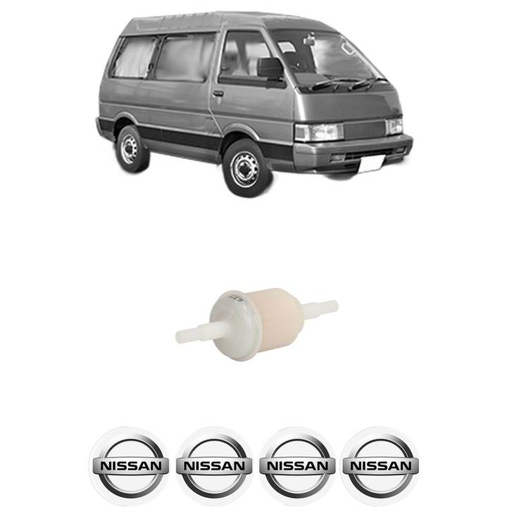 Filtru combustibil NISSAN VANETTE Bus (C22) 1.5 din 1986-1995 KW 51 CP 69 CMC 1488, Bosch, Auto, 4x Stickere auto cu NISSAN