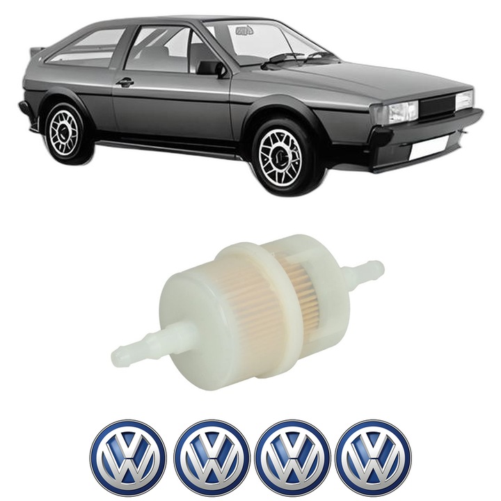 Filtru combustibil Volkswagen SCIROCCO (53B) 1.8 din 1983-1992 KW 66 CP 90 CMC 1781, Bosch, Auto, 4x Stickere auto cu Volkswagen