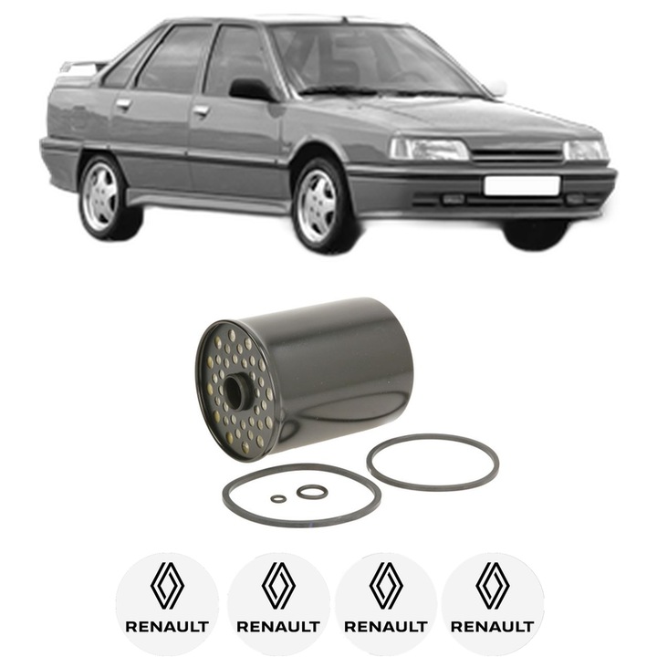 Filtru combustibil RENAULT 21 Saloon (L48_) 2.1 D (L480) din 1992-1994 KW 51 CP 69 CMC 2068, Bosch, Auto, 4x Stickere auto cu RENAULT