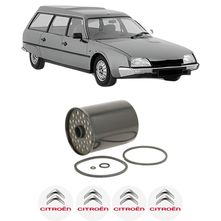 Filtru combustibil CITROEN CX II Break 2500 D Turbo din 1985-1986 KW 70 CP 95 CMC 2499, Bosch, Auto, 4x Stickere auto cu CITROEN