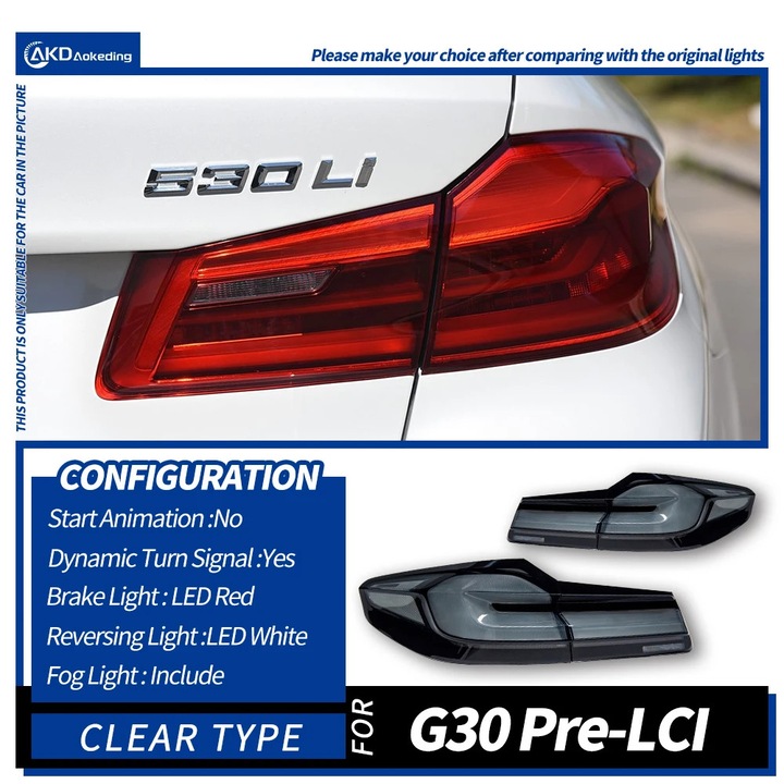 4 db LED Hátsó Lámpa Készlet, Több Funkcióval