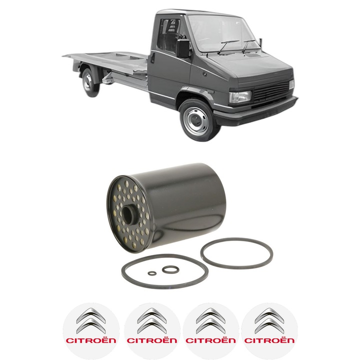 Filtru combustibil CITROEN C25 Platform/Chassis (280_, 290_) 2.5 DT din 1987-1994 KW 70 CP 95 CMC 2498, Bosch, Auto, 4x Stickere auto cu CITROEN