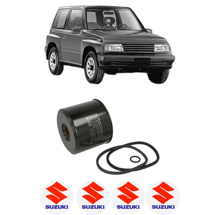 Filtru combustibil SUZUKI VITARA (ET, TA, TD) 1.9 D All-wheel Drive (SE419TD) din 1996-1998 KW 55 CP 75 CMC 1905, Bosch, Auto, 4x Stickere auto cu SUZUKI