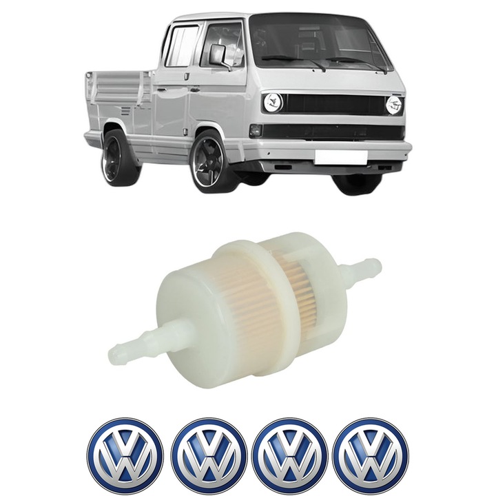 Filtru combustibil Volkswagen TRANSPORTER T3 Platform/Chassis (24_) 1.9 Syncro din 1984-1992 KW 57 CP 78 CMC 1913, Bosch, Auto, 4x Stickere auto cu Volkswagen