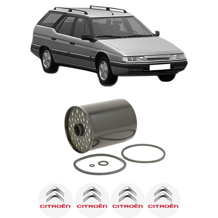 Filtru combustibil CITROEN XM Break (Y3) 2.1 D 12V din 1991-1994 KW 60 CP 82 CMC 2138, Bosch, Auto, 4x Stickere auto cu CITROEN