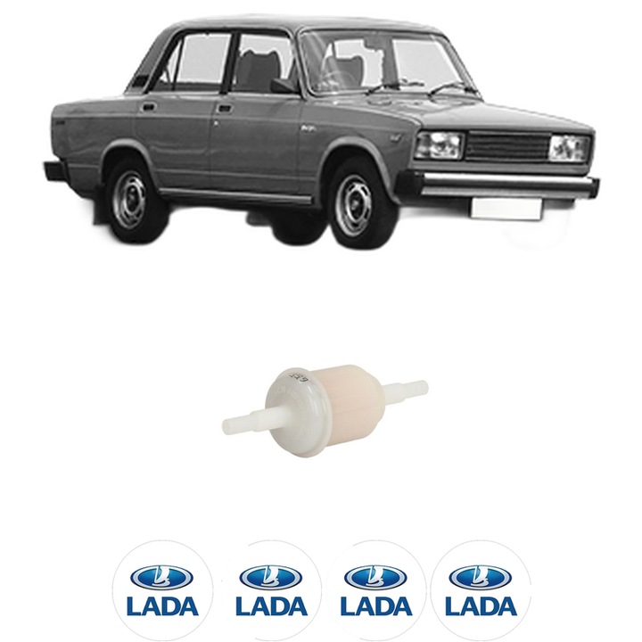 Filtru combustibil LADA NOVA (2105) 1500 Special (VAZ2105, WAS21053) din 1985-2012 KW 55 CP 75 CMC 1452, Bosch, Auto, 4x Stickere auto cu LADA
