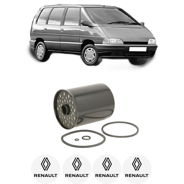 Filtru combustibil RENAULT ESPACE II (J/S63_) 2.1 TD (J633, J634, J/S635, J/S63D) din 1991-1996 KW 65 CP 88 CMC 2068, Bosch, Auto, 4x Stickere auto cu RENAULT