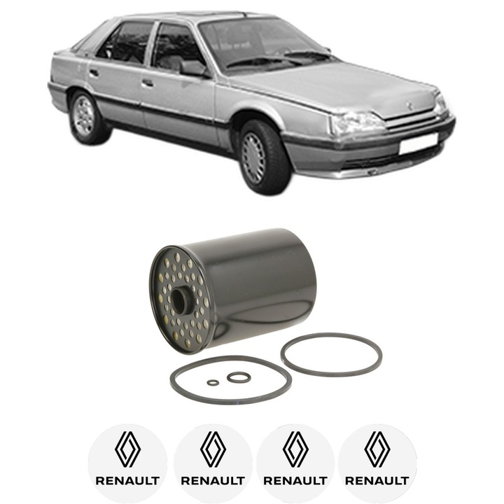 Filtru combustibil RENAULT 25 (B29_) 2.1 Diesel (B296) din 1989-1992 KW 51 CP 69 CMC 2068, Bosch, Auto, 4x Stickere auto cu RENAULT