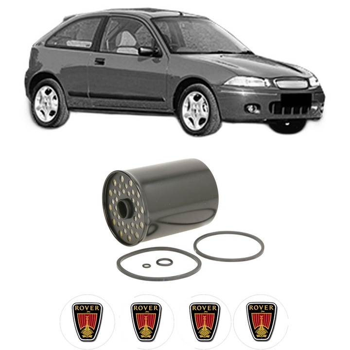 Filtru combustibil ROVER 200 II Hatchback (XW) 218 TD din 1991-1995 KW 65 CP 88 CMC 1769, Bosch, Auto, 4x Stickere auto cu ROVER