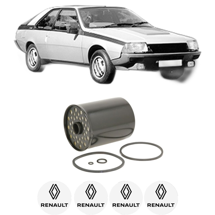 Filtru combustibil RENAULT FUEGO (136_) 2.1 TD din 1982-1985 KW 65 CP 88 CMC 2068, Bosch, Auto, 4x Stickere auto cu RENAULT