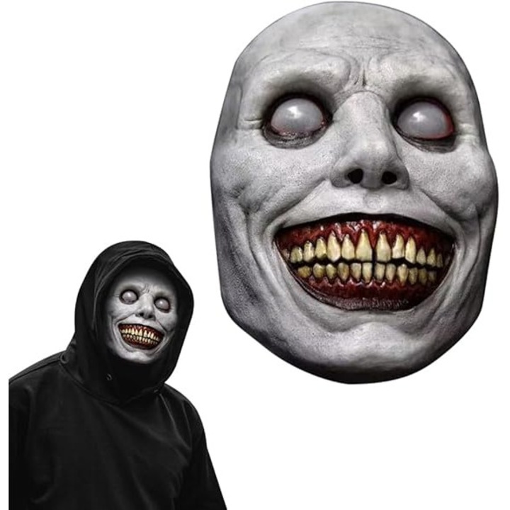 Masca de Halloween, masca infricosatoare pentru adulti, design realist, dimensiuni 9.4x8.2 inch, latex natural