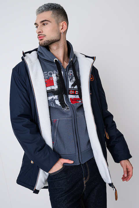 Geographical Norway, Зимно яке Aladim с топла подплата, Оранжев/Тъмносин