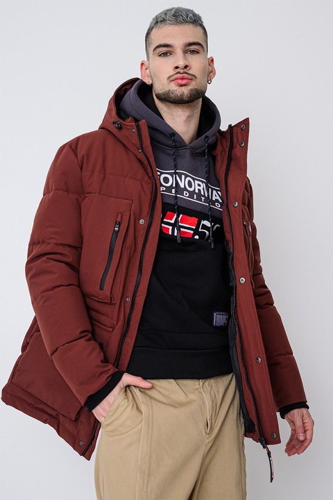 Geographical Norway, Geaca cu vatelina si gluga Albert, Maro cognac