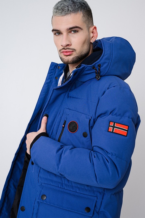 Geographical Norway, Зимно яке Albert с вата и качулка, Тъмносин