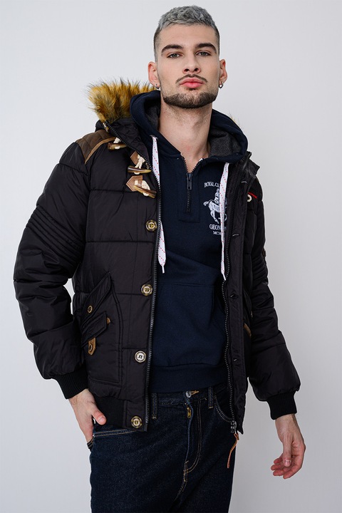 Geo Norway, Зимно яке Belphegore с еко пух, Червен/Черен/Кафяв