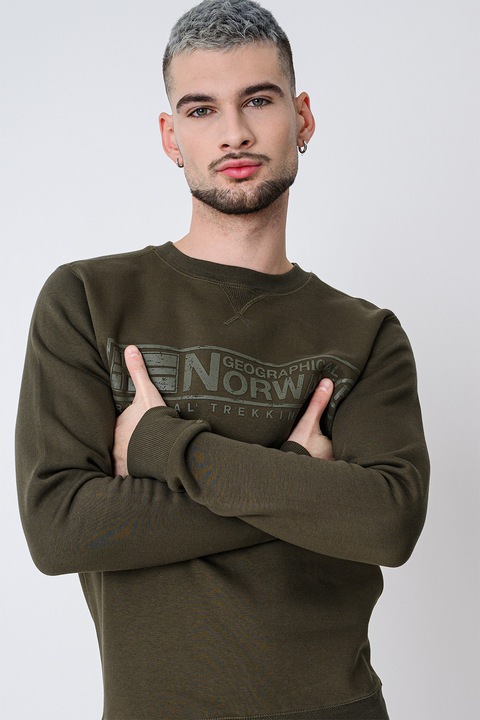 Geographical Norway, Блуза Gantoine с овално деколте, Тъмно каки