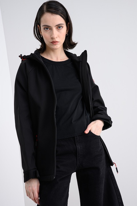 Anapurna, Tacerana zsebes dzseki cipzárral, Piros/Koptatott fekete