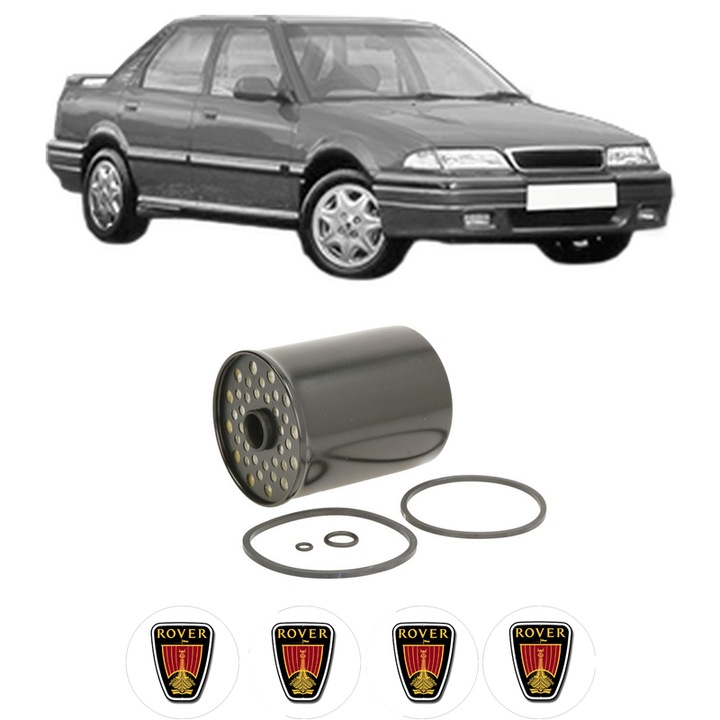 Filtru combustibil ROVER 400 II (XW) 418 TD din 1991-1995 KW 65 CP 88 CMC 1769, Bosch, Auto, 4x Stickere auto cu ROVER