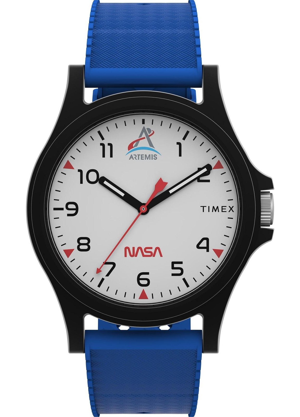 Ceas Timex Main Street NASA Artemis, negru, cu curea albastra