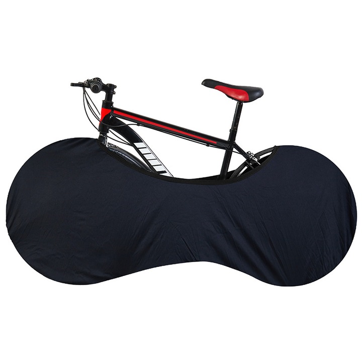 Husa de protectie pentru bicicleta, neagra, material poliester, potrivita pentru majoritatea bicicletelor adulte, set