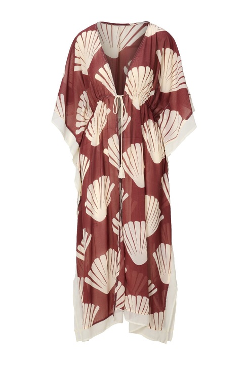 LingaDore, Rochie cu model si slit lateral, Maro