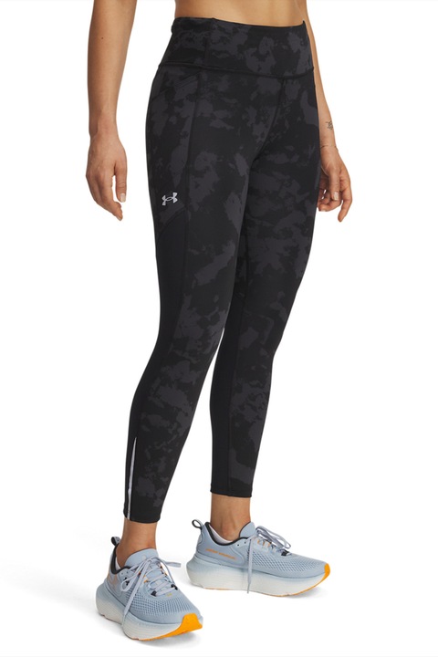 Under Armour, Launch terepmintás crop leggings futáshoz, Fekete