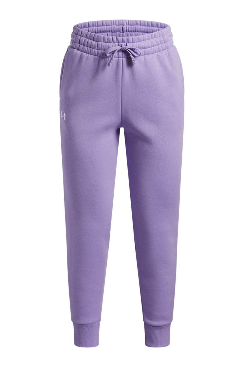 Under Armour, Pantaloni din fleece, pentru fitness Rival, Violet, 149-160 CM