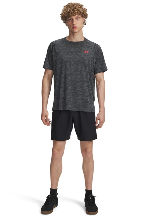 Under Armour, Pantaloni scurti cu logo, pentru fitness, Negru, XL