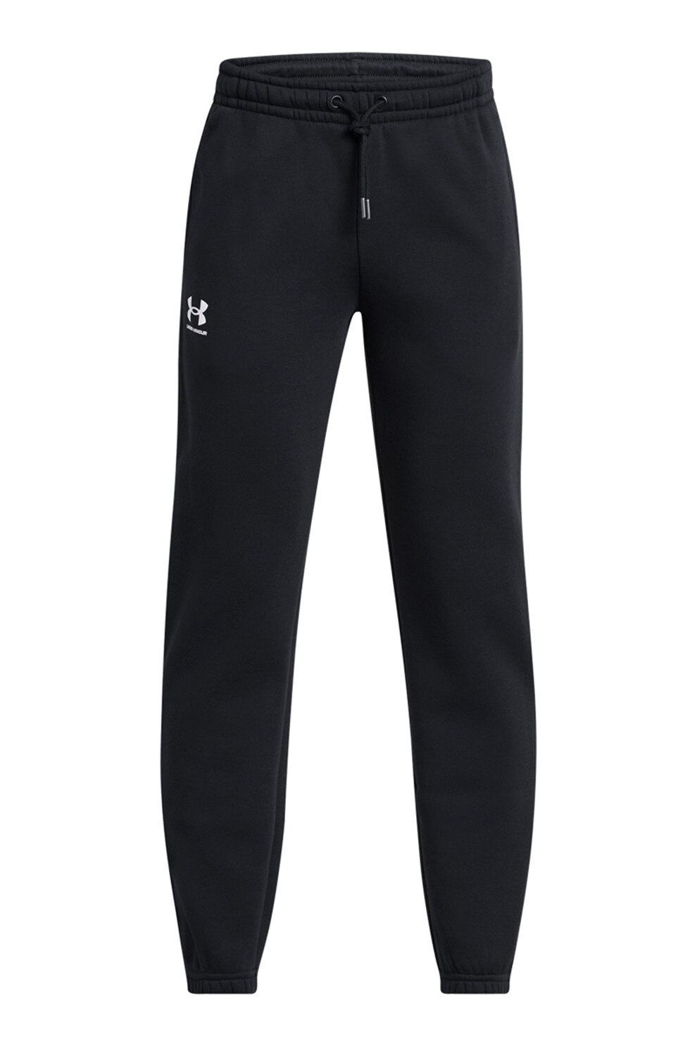 Under Armour, Pantaloni jogger din fleece cu snur Icon, Alb, Negru, 137-149 CM