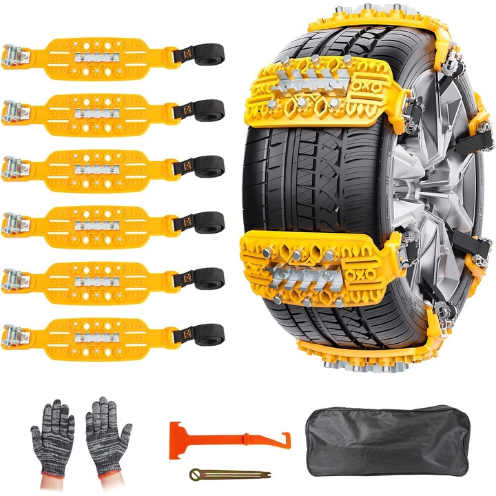 Set 6 Lanturi Zapada Bedee Universale, Galben, 165-275mm