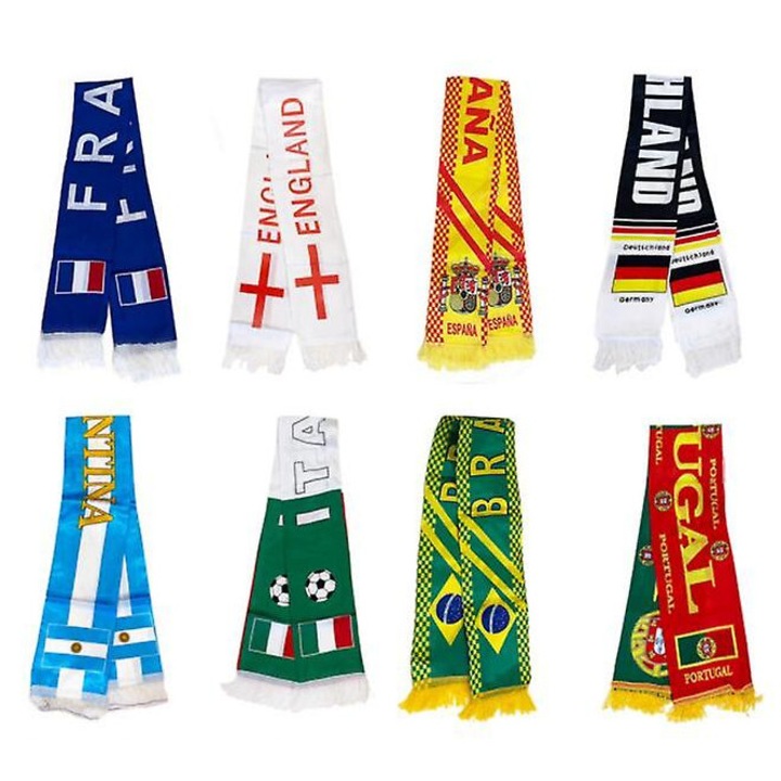 Szurkolói sál Katar Világkupa, poliészter, egyszínű, 130x14cm