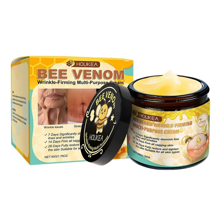 Bőrmegújító krém méhméreggel, Houkea, 50g, minden bőrtípusra