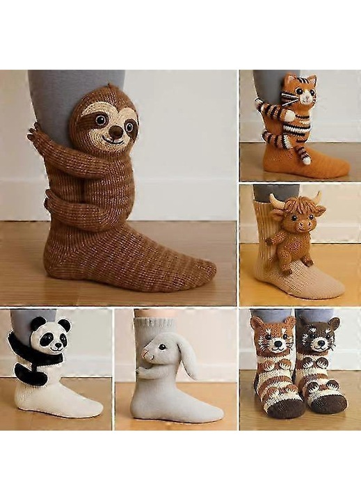 Sosete dama, T-Rex, design amuzant, marime unica