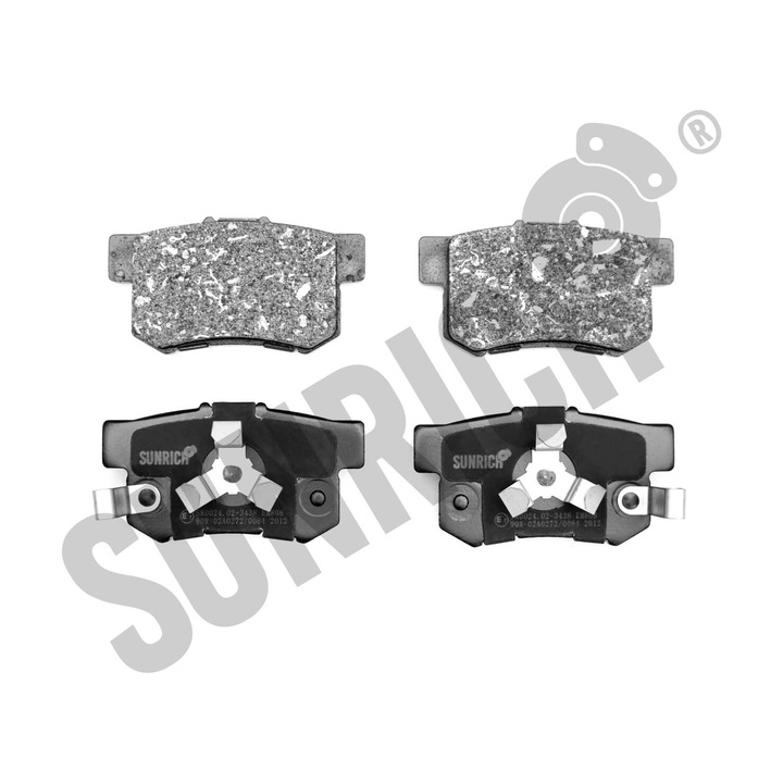 SUNRICH fékbetétek, 18.2x159.9x59.9mm, kopásjelző érintkező nélkül, SR0024.02-3438