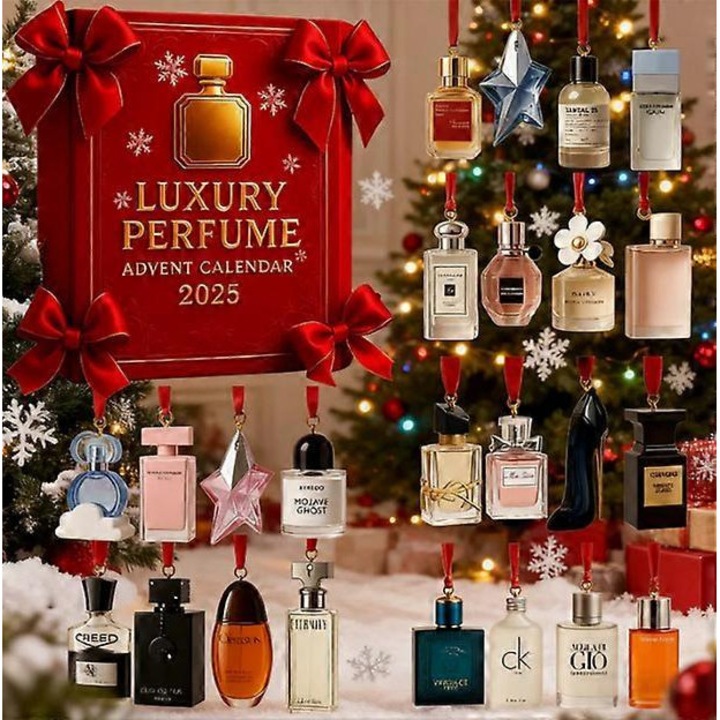 Calendar de Advent Craciun 2025, 24 figurine acrilice