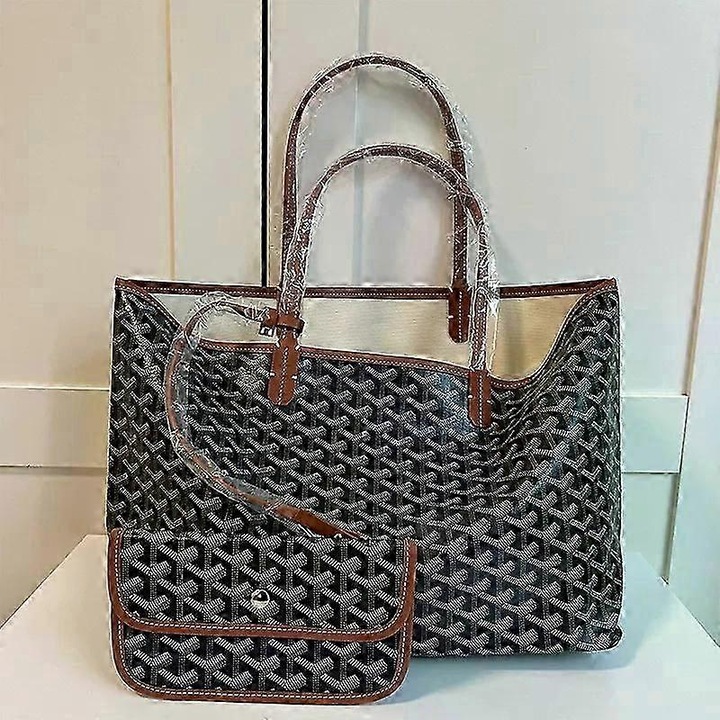 Női nagyméretű táska, kék-fehér, 54x29cm