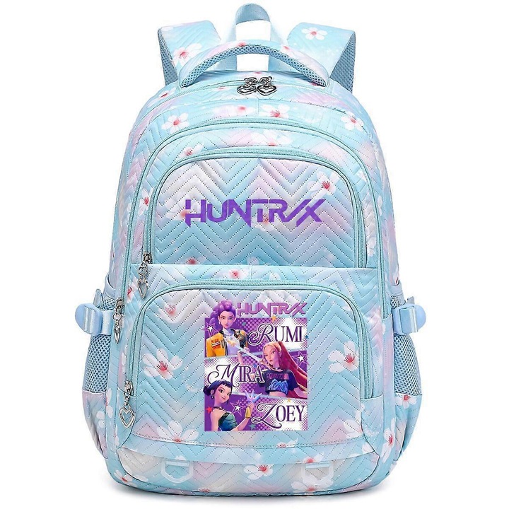 Ghiozdan KPop Demon Hunters, 15 inch, albastru, set 1 bucata