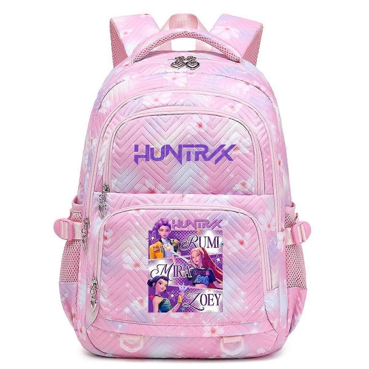 Ghiozdan KPop Demon Hunters, roz, 15 inch, set 1 bucata