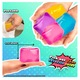 Set de 3 jucarii din gel moale, gel pentru cuburi de gheata, rezistent la presiune, slime, albastru, 5x5x5 cm