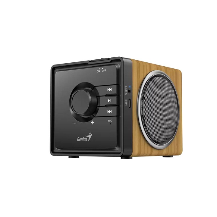 Genius SP-916BT Bluetooth високоговорител, бор, 6W, черен