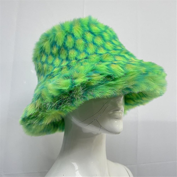 Caciula dama, model bucket, verde ananas, dimensiune 58-60cm, protectie solara, design versatil