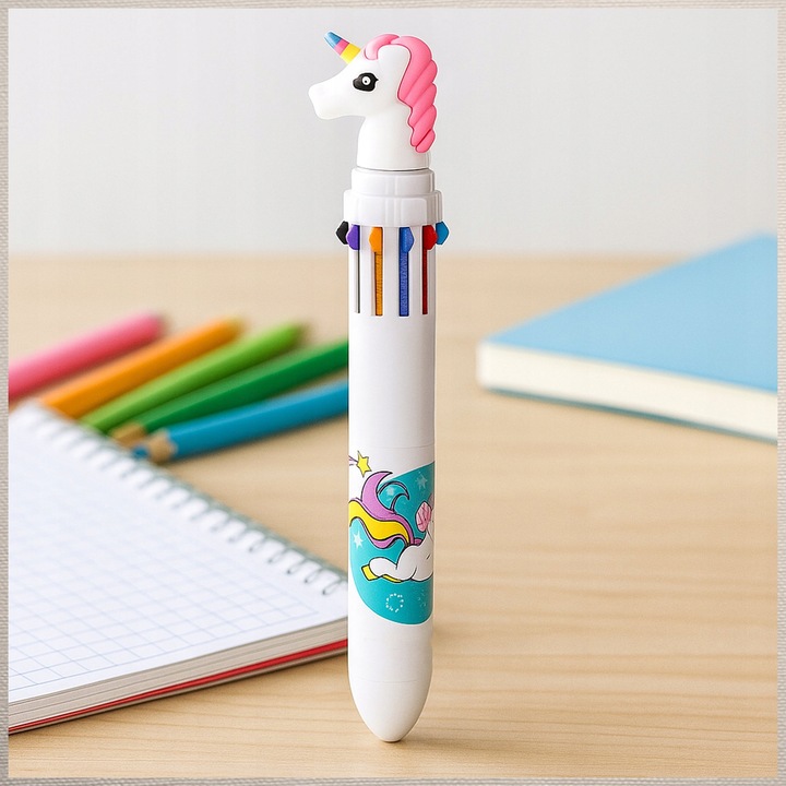 Pix 10 színű egyszarvú figurával, PrzydaSie.pl, vonzó design, 15cm, többszínű