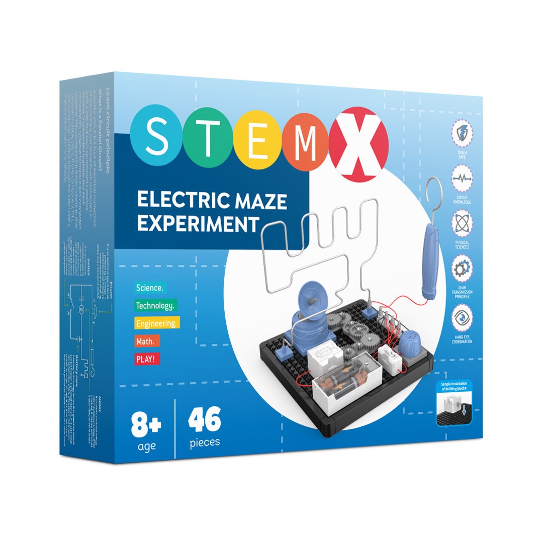 Set de constructie STEMX - Experiment labirint electric, 46 piese