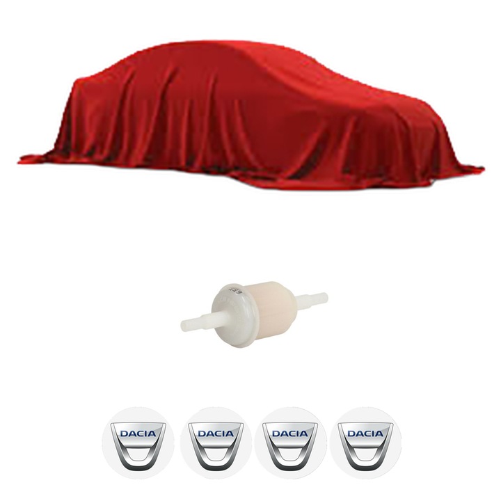 Filtru combustibil DACIA 1300 1.3 din 1972-1983 KW 40 CP 54 CMC 1289, Bosch, Auto, 4x Stickere auto cu DACIA