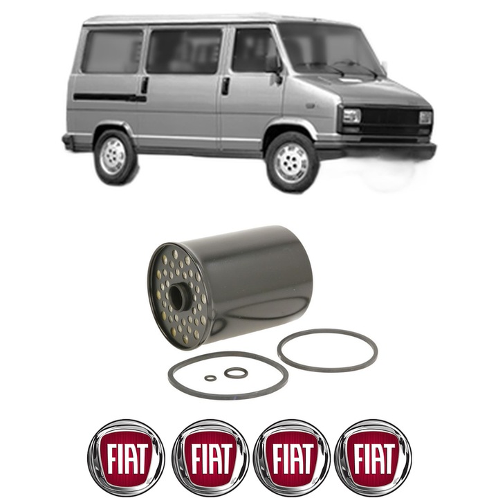 Filtru combustibil FIAT DUCATO Panorama (280_) 2.5 D din 1986-1990 KW 55 CP 75 CMC 2500, Bosch, Auto, 4x Stickere auto cu FIAT