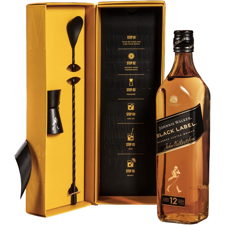 Whisky Johnnie Walker BLACK 40% 0.7L COCKTAIL KIT