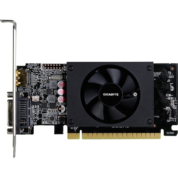 Gigabyte Geforce GT 710 Videókártya, 2 GB, GDDR5, 64 bites, LP